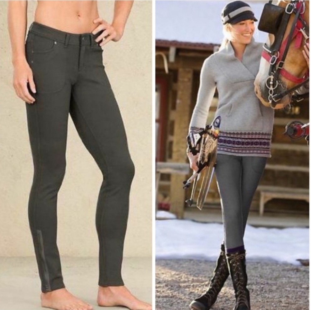 Athleta Skinny Ankle Zippers Slim Trek Stretch Denim Pants Size 10